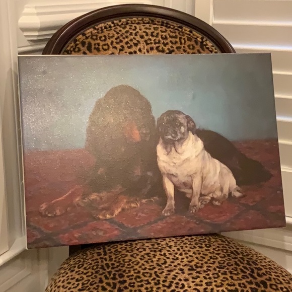 A Gordon Setter and Pug on Canvas - Picture 6 of 16